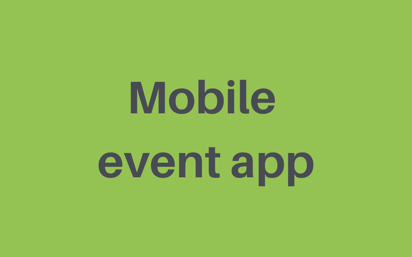 Mobile Event App 1